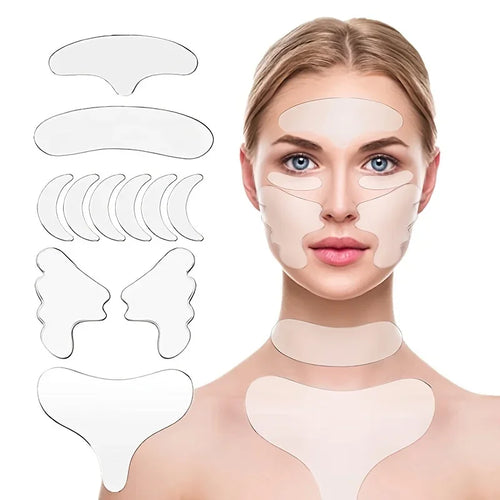 Reusable Silicone Anti-Wrinkle Pad Patch Face Neck Wrinkle Removal Patch Pad Facial Skin Lift anti Aging Facial Beauty Tools